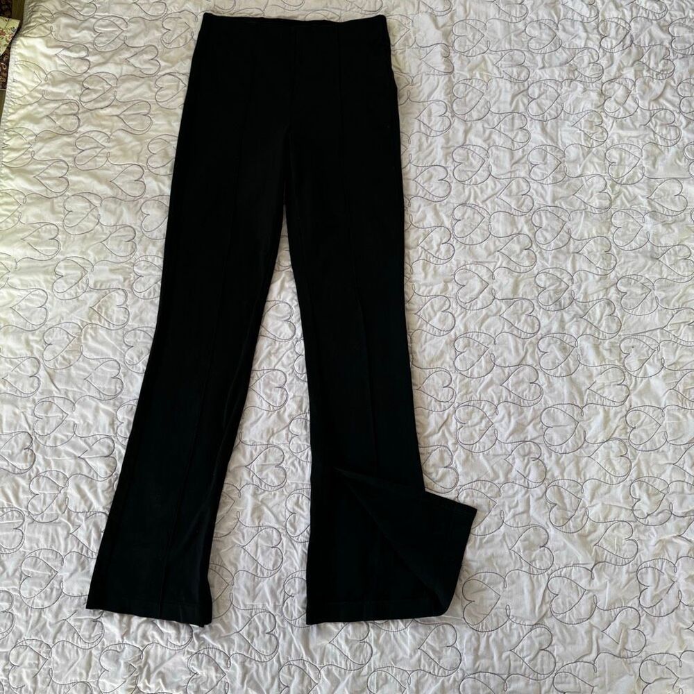 Athleta Black Flare Pant – Size Small | Supplex Nylon | Side Zip | Front Seam Pa - Picture 3 of 7